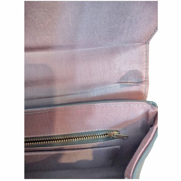 GLAMOUR Vintage Grey Leather Handbag Grandma Core Retro 60's 70's Top Handle - Picture 11 of 11